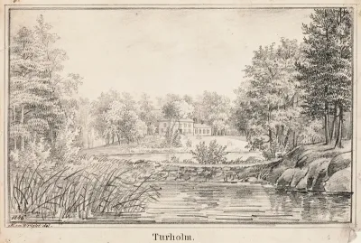 Tullisaari, original drawing for Finland Depicted in Drawings