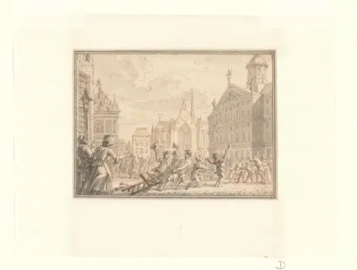 Tumult op de Dam bij de begrafenis van Daniël Raap