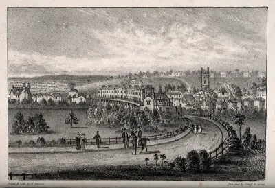 Tunbridge Wells, Kent: panoramic view from Calverley Reservoir