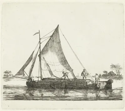 Turfschip op binnenwater