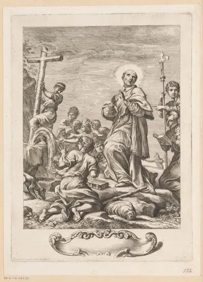 Turibius de Mogrovejo slaat water uit een rots