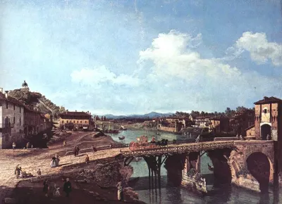 Turin, the Old Bridge over the Po from the North-East