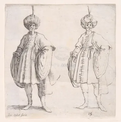 Turk Wearing Turban Seen from the Front, plate 15 from "Varie Figure" (Various Figures)