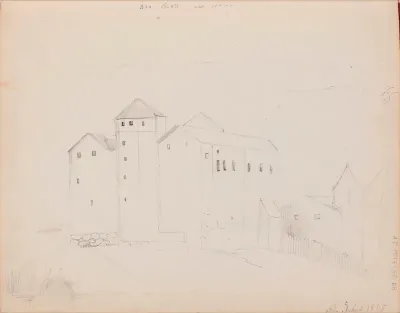 Turun linna. Merkitty: Åbo Slott  /  AE. 5 April 1865.