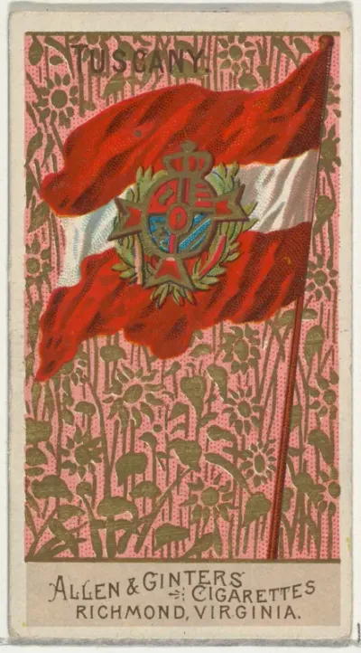 Tuscany, from Flags of All Nations, Series 2 (N10) for Allen & Ginter Cigarettes Brands