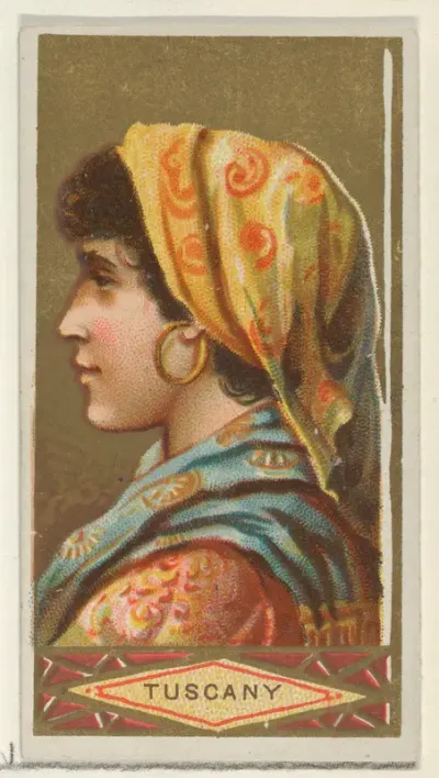 Tuscany, from the Types of All Nations series (N24) for Allen & Ginter Cigarettes