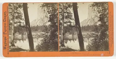Tutocanula, or El Capitan, 3600 ft., Yosemite Valley, Mariposa County, Cal., No. 1118 from the series "Watkins' Pacific Coast"