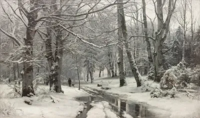 Tøvejr i en bøgeskov