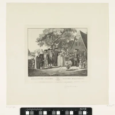 Twaalf personen in klederdracht van verschillende streken, ca. 1820-1830