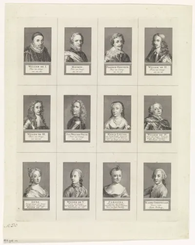 Twaalf portretten van prinsen en prinsessen van Oranje