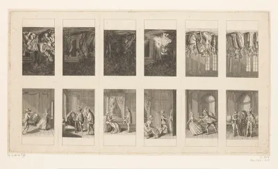 Twaalf voorstellingen uit le Mariage de Figaro van Beaumarchais