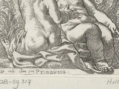 Twee amoureuze putti (de Lente)
