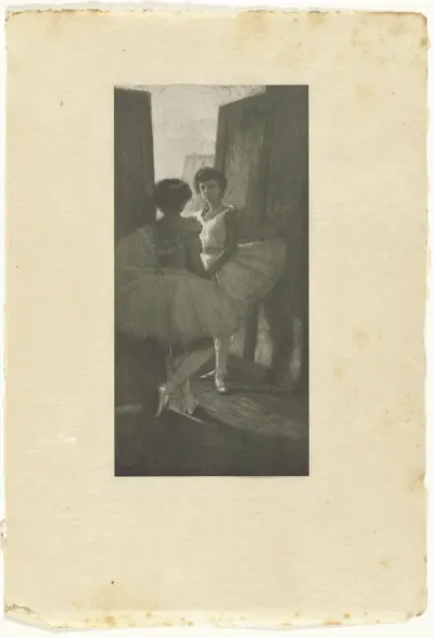 Twee ballerina's achter het decor