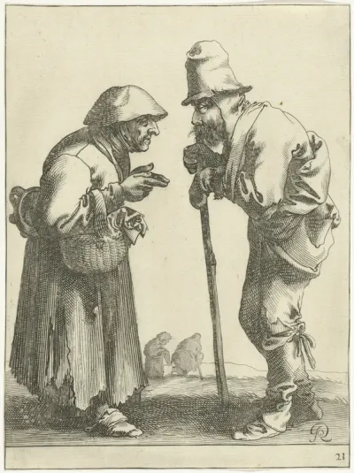 Twee bedelaars in conversatie