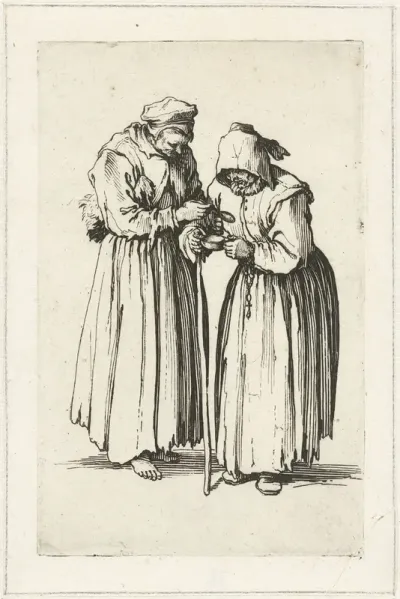 Twee bedelaressen