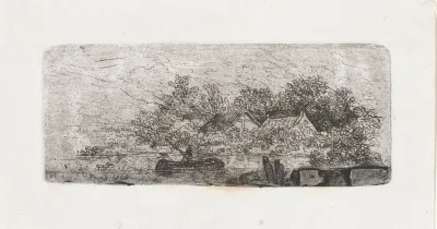 Twee boerderijen aan het water