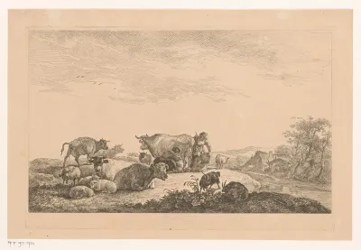 Twee boerinnen melken koeien in de wei