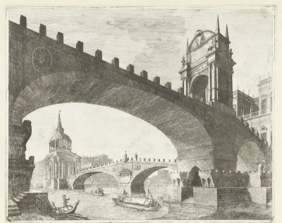 Twee bruggen over een rivier