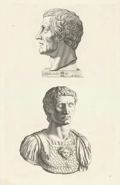 Twee bustes van keizer Augustus