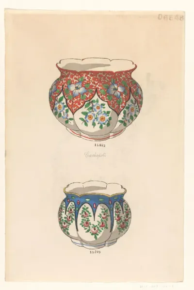 Twee cachepots