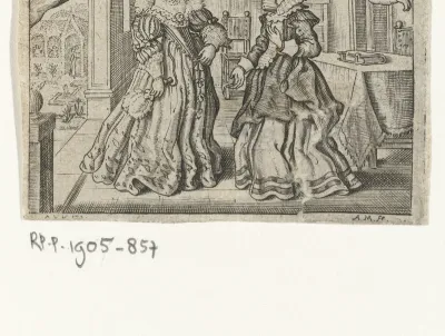 Twee dames in een vertrek