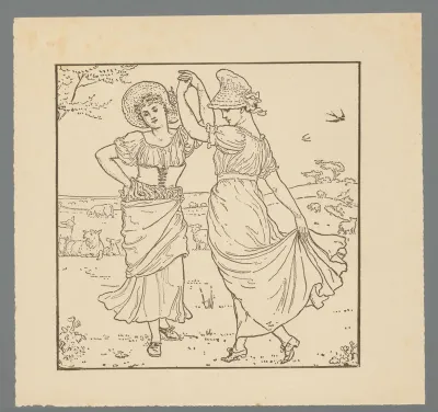 Twee dansende vrouwen