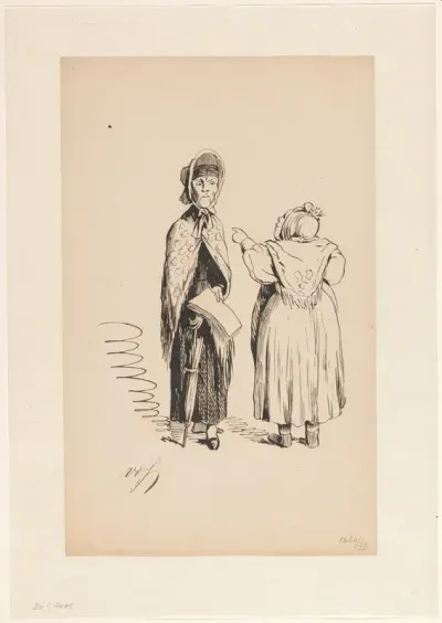 Twee discussiërende juffers