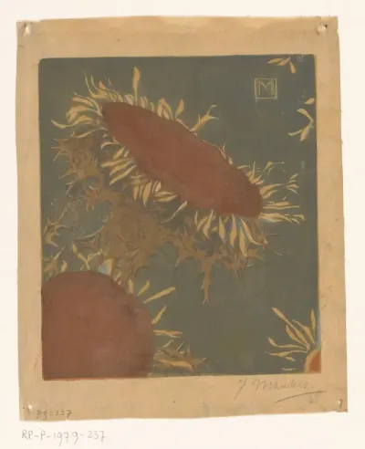 Twee distelbloemen