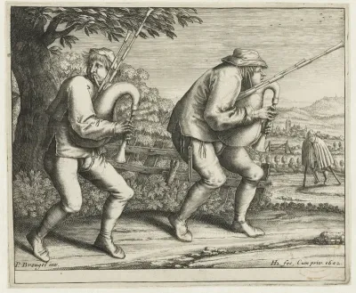 Twee doedelzakspelers