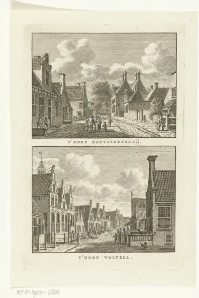 Twee dorpsgezichten te Beetsterzwaag en Wolvega