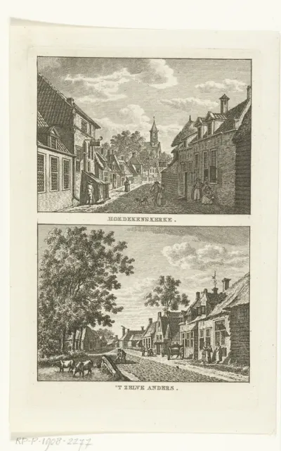Twee dorpsgezichten te Hoedekenskerke