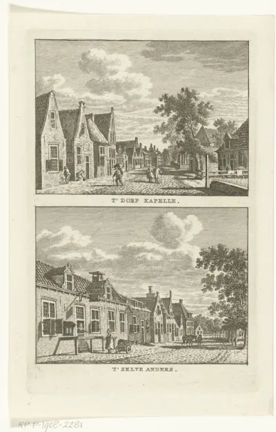 Twee dorpsgezichten te Kapelle