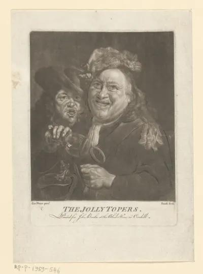 Twee drinkende mannen