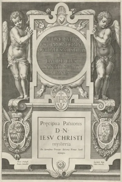 Twee engelen en de vijf wonden van Christus