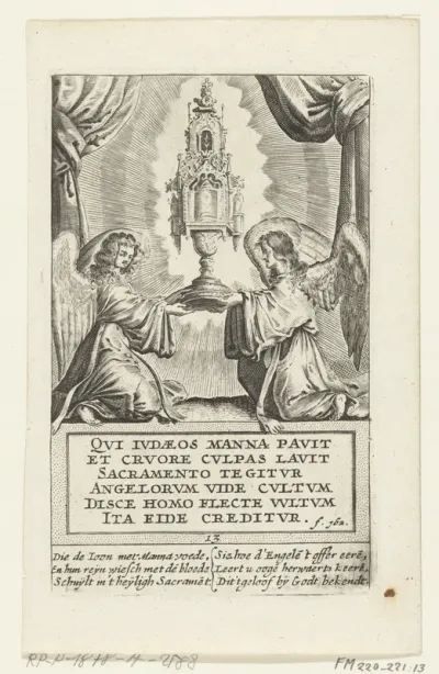 Twee engelen met de monstrans met het H. Sacrament, 13