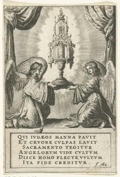 Twee engelen met de monstrans met het H. Sacrament