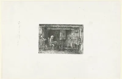 Twee figuren in een interieur
