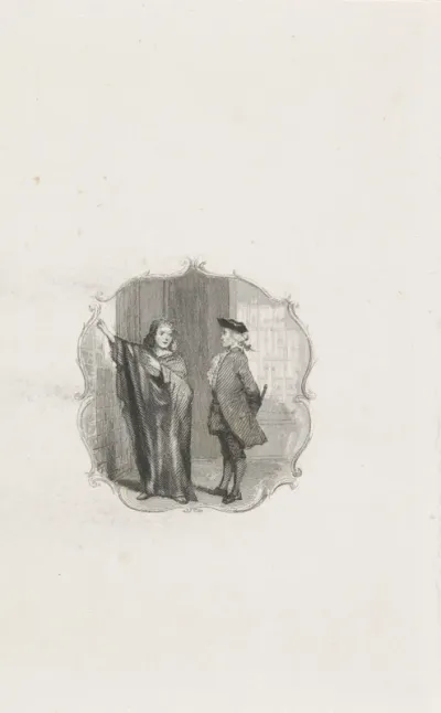 Twee figuren in een interieur