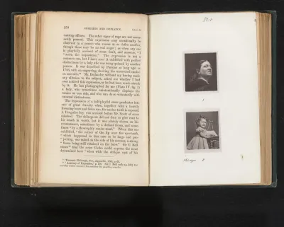 Twee foto's van mensen ter illustratie van verschillende gezichtsuitdrukkingen