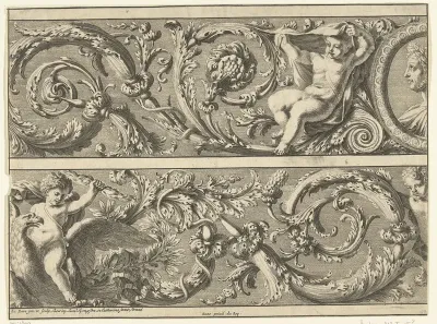 Twee friezen met acanthusranken