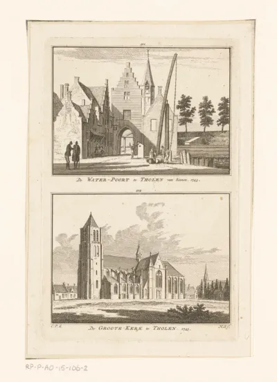 Twee gezichten in Tholen, 1743