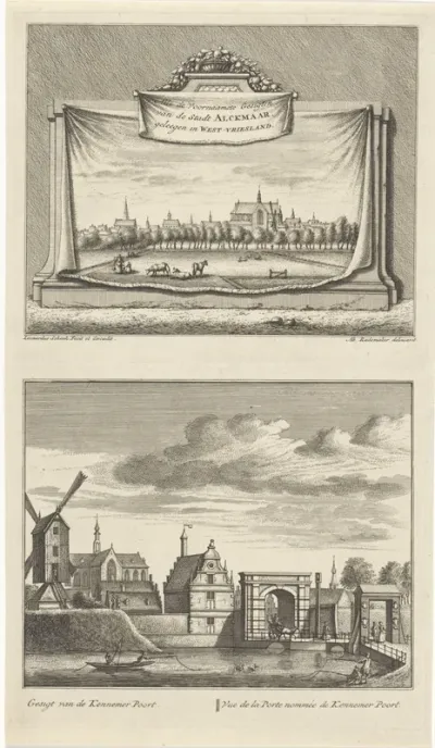 Twee gezichten op Alkmaar met de Grote Kerk