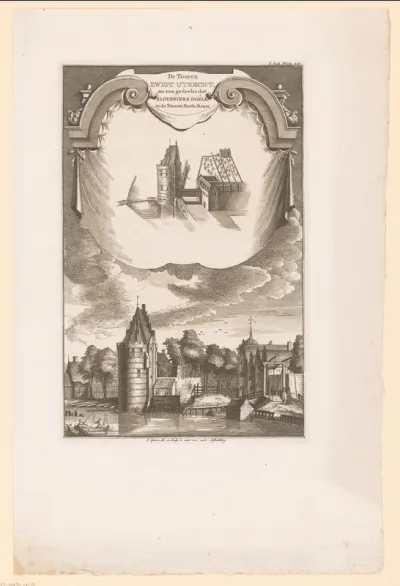 Twee gezichten op de toren Swych Utrecht te Amsterdam