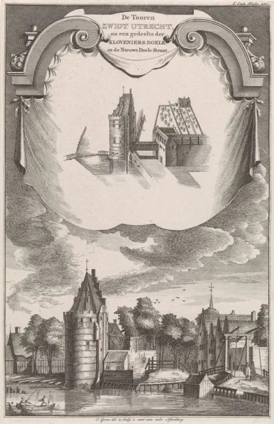 Twee gezichten op de toren Swych Utrecht te Amsterdam