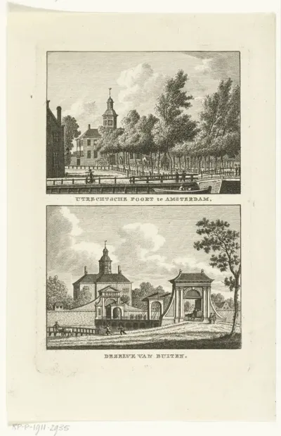 Twee gezichten op de Utrechtsepoort te Amsterdam