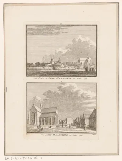 Twee gezichten op Haamstede, 1745