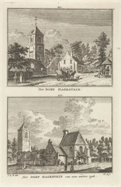 Twee gezichten op het dorp Hagestein