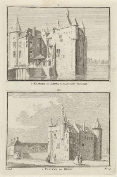 Twee gezichten op kasteel hedel