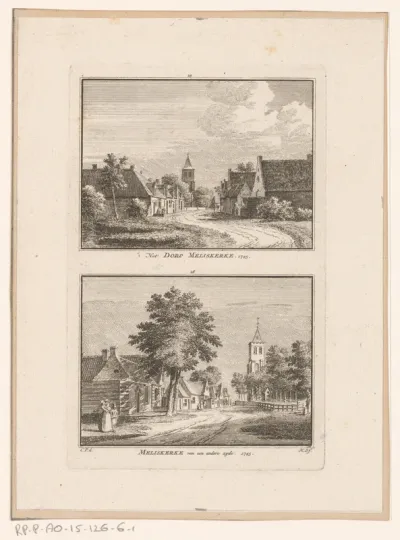 Twee gezichten op Meliskerke, 1745