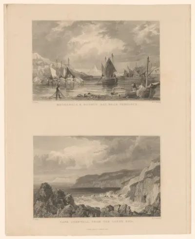Twee gezichten op Mount's Bay en Cape Cornwall